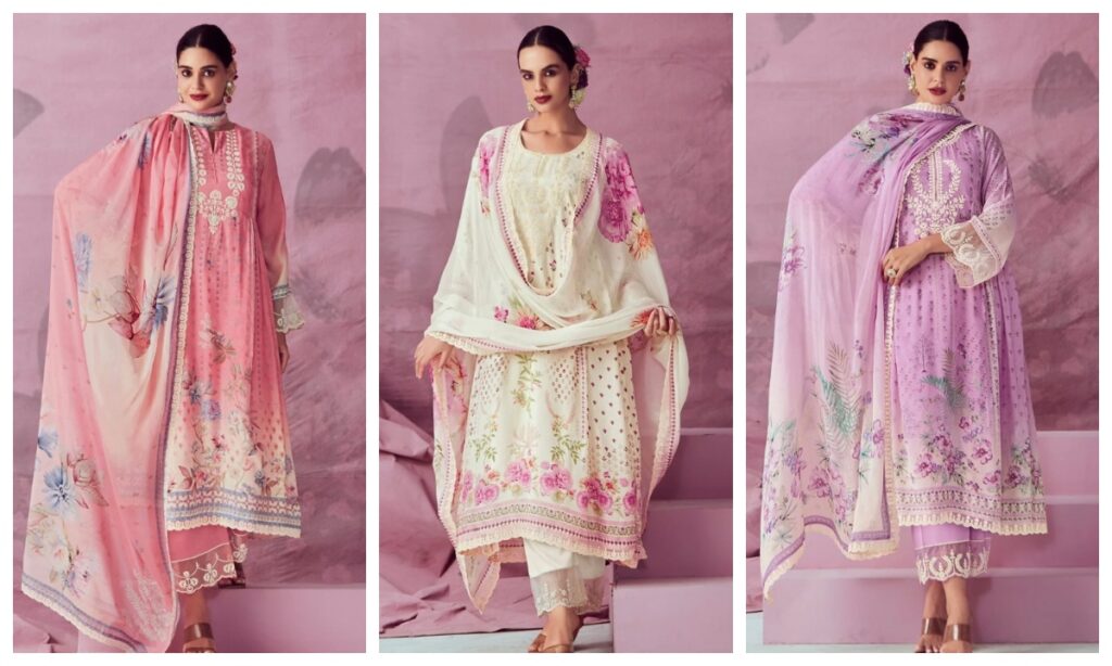 Muslin cotton suit design