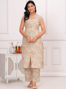 sleeveless cotton kurti