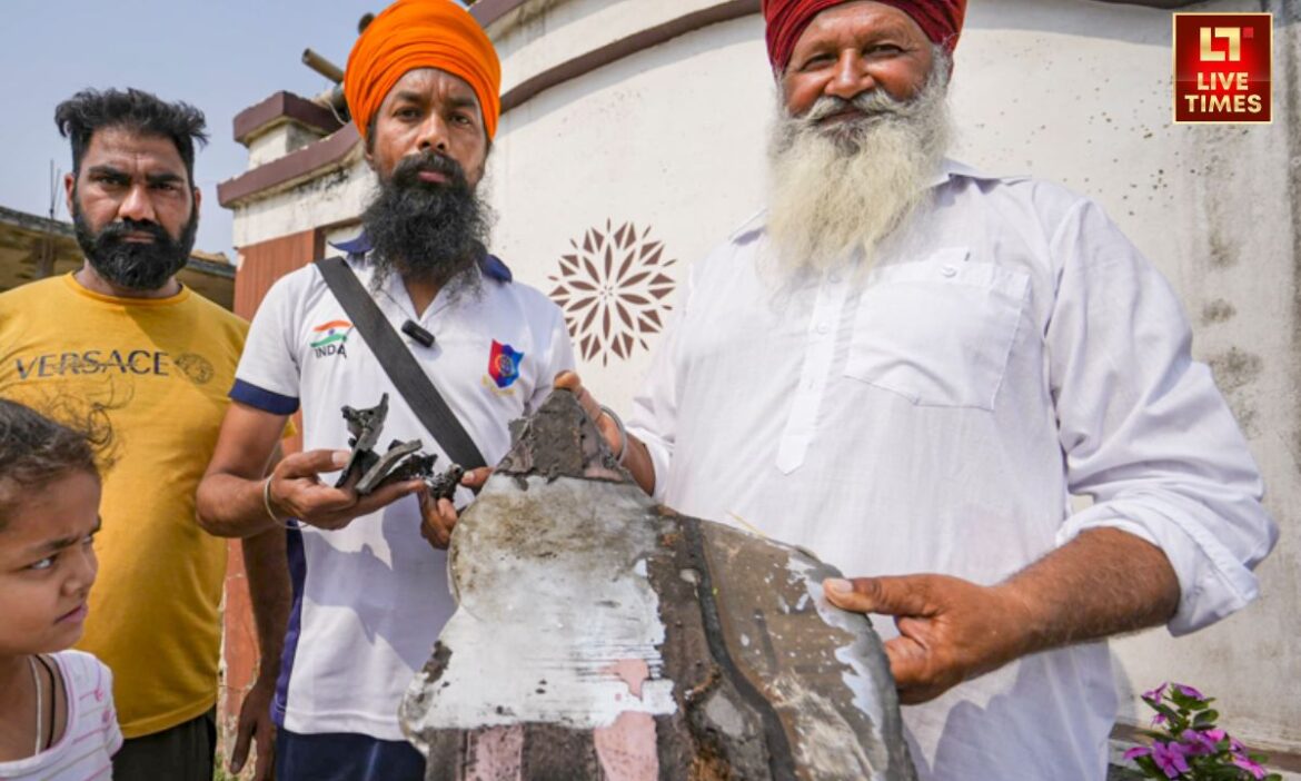 debris falling in field