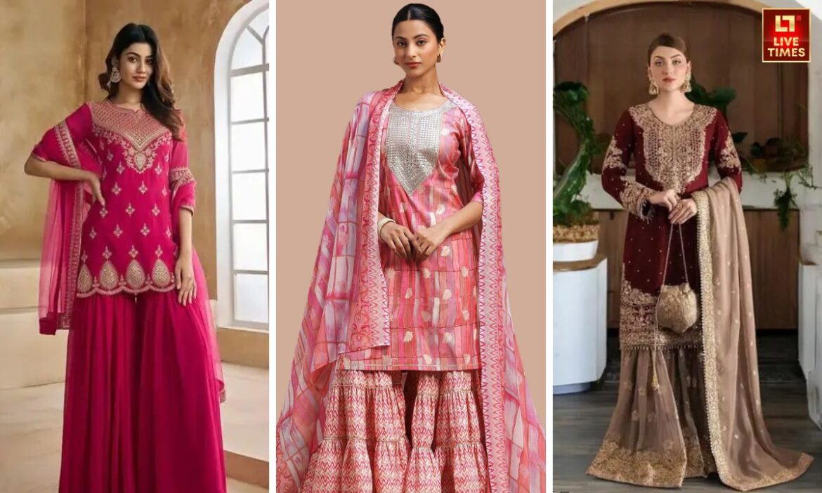 Suit Design for Eid: इस ईद पर स्टाइल और कम्फर्ट को साथ लेकर चलने का सबसे अच्छा तरीका है, प्लेन शरारा सूट्स के साथ हेवी दुपट्टा पहनना. अब देर किस बात की? चुनिए अपना फेवरेट कॉम्बिनेशन और हो जाइए तैयार इस ईद पर सबसे खास दिखने के लिए!