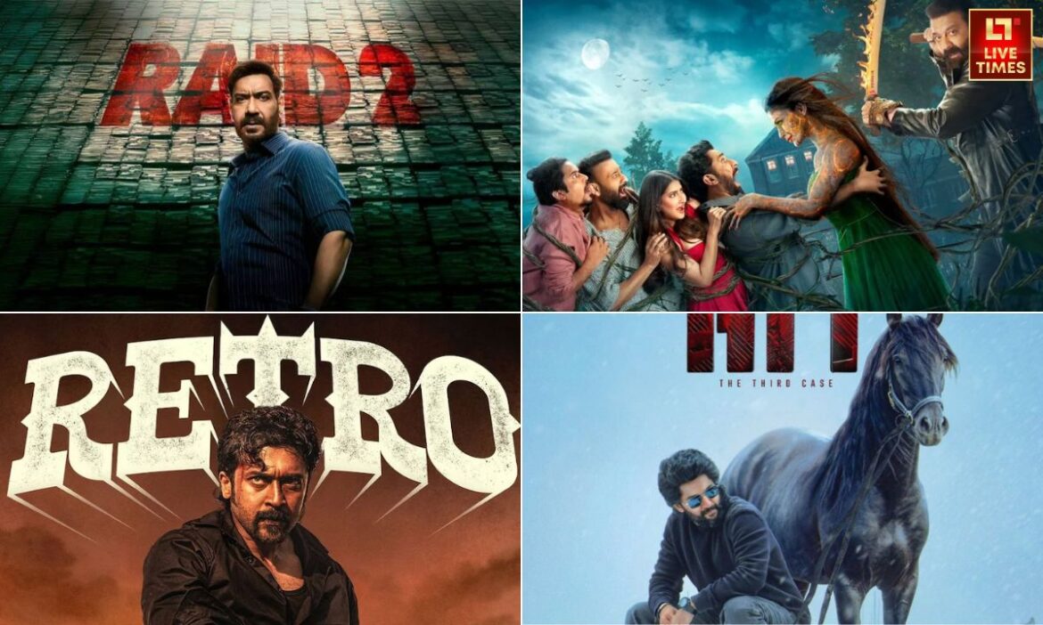 Box Office Report: 1 मई का दिन फिल्म प्रेमियों के लिए किसी जश्न से कम नहीं था. इस दिन बॉलीवुड और साउथ सिनेमा की चार बड़ी फिल्में एक साथ सिनेमाघरों में रिलीज हुई- रेड 2, रेट्रो, द भूतनी और हिट: द थर्ड केस.