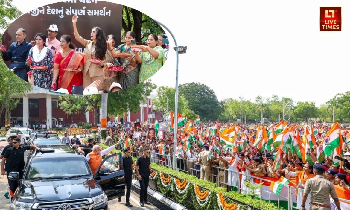 PM Modi Roadshow Vadodara