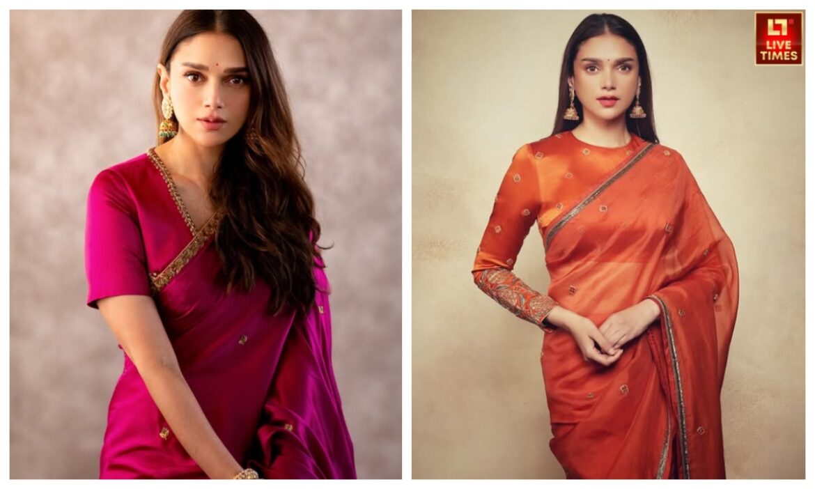 गर्मियों की पार्टी भी बन जाएगी मजेदार, जब पहनेंगी अदिति राव हैदरी जैसे साड़ी ब्लाउज शानदार