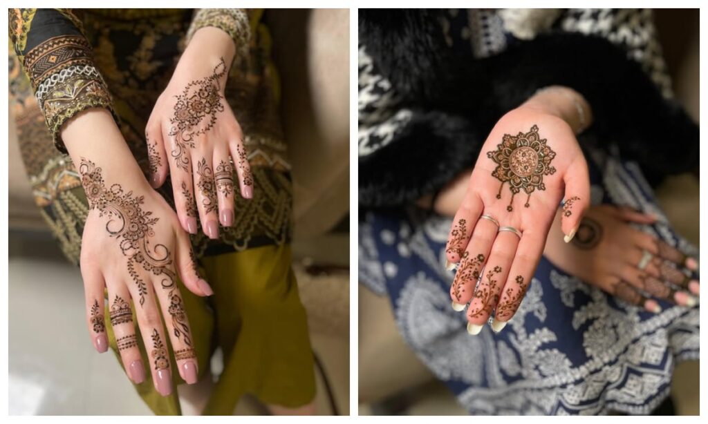 Light pattern mehndi design