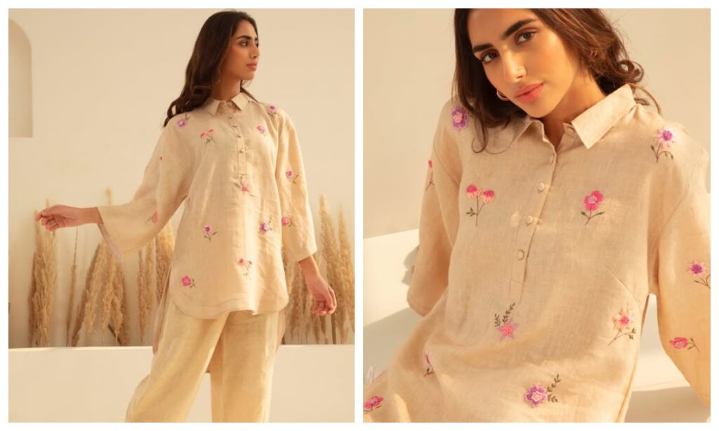 Linen coord set for women