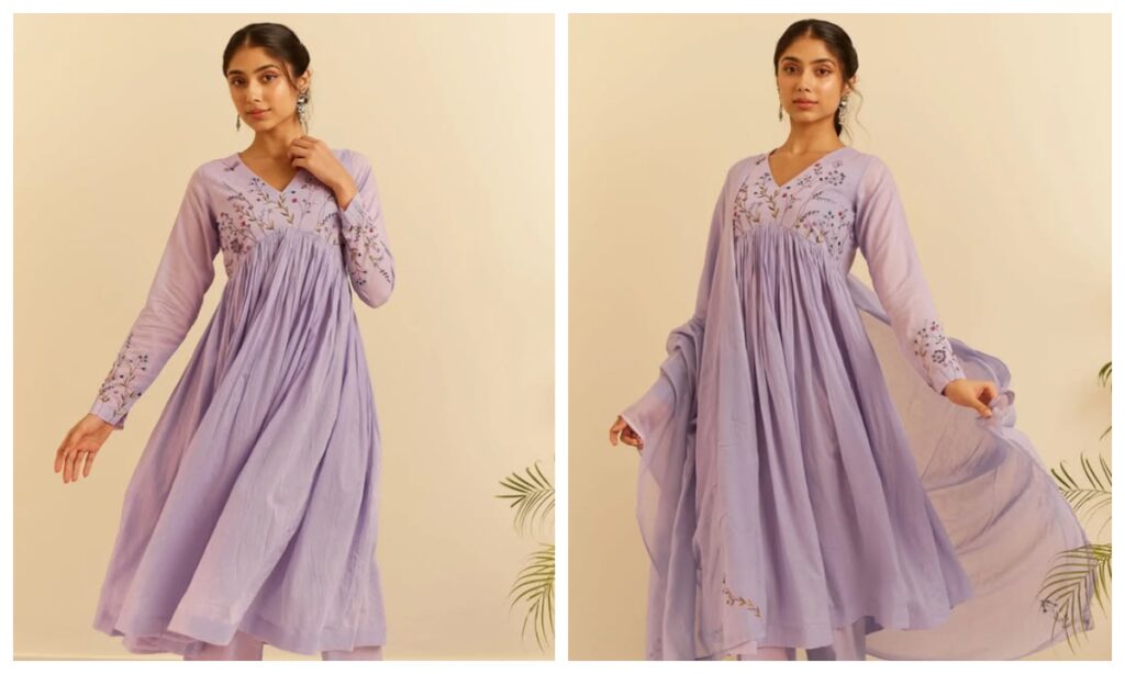 Frock suit set with dupatta