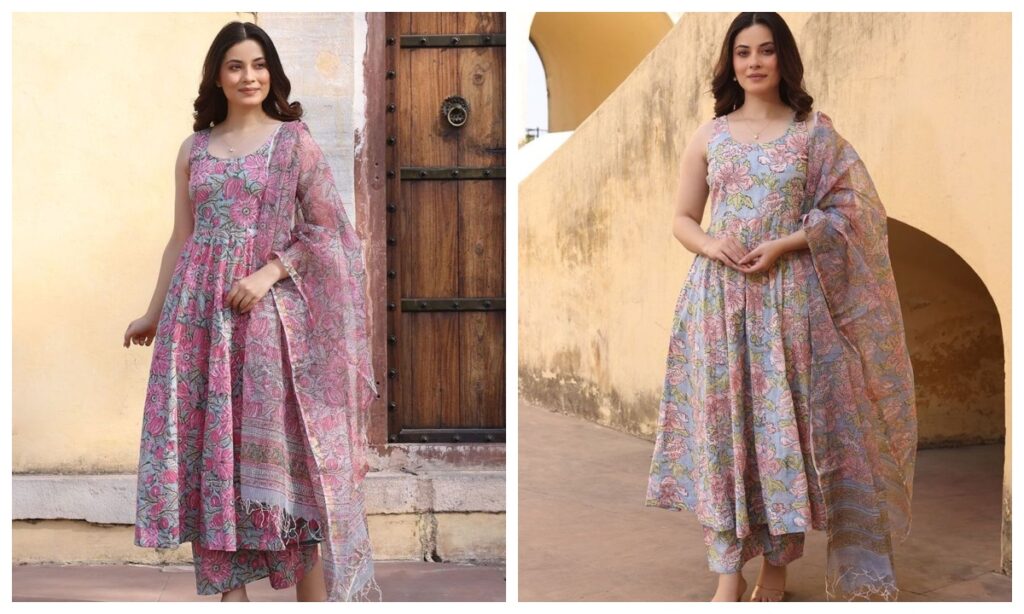 Sleeveless Anarkali suit