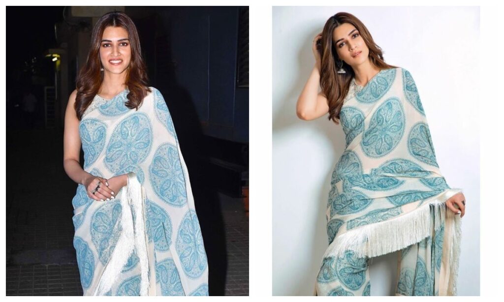 Circle print saree