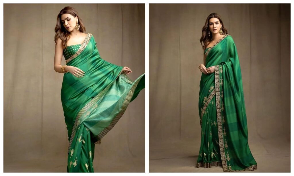 Bollywood actress Kriti Sanon in silk saree