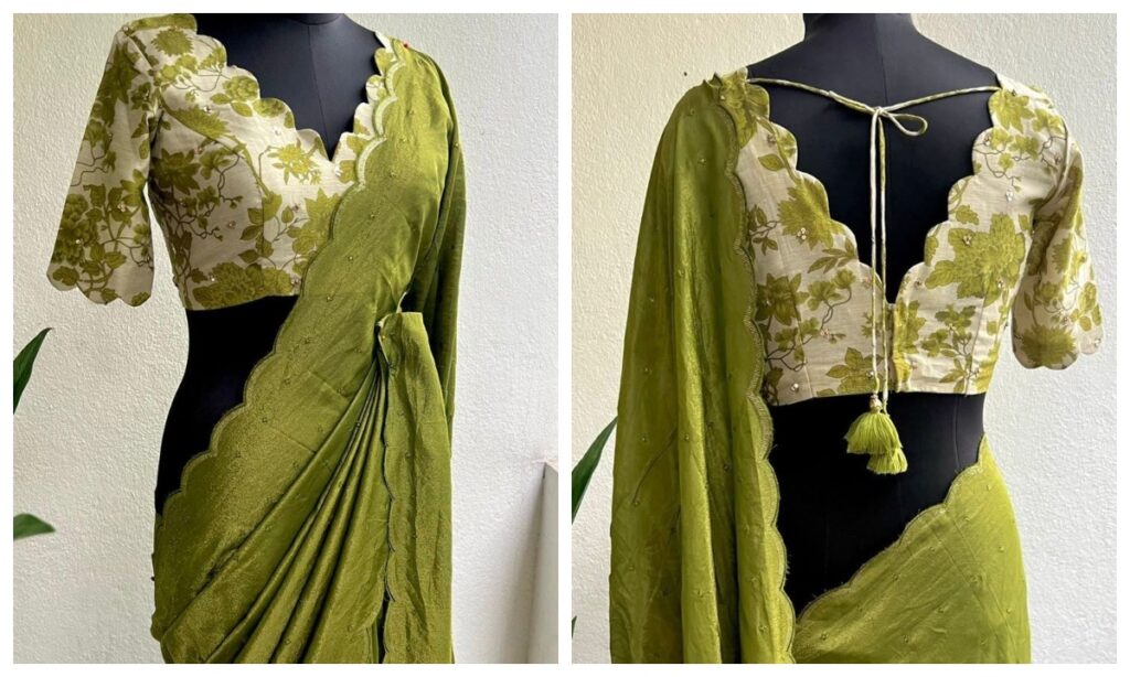 V-neck blouse design