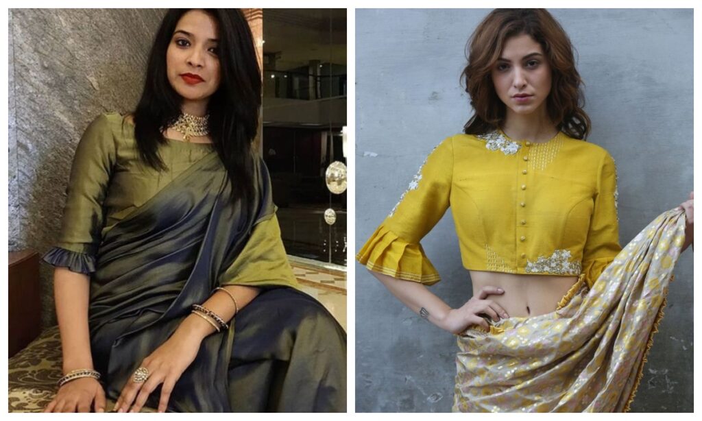 Frill sleeve blouse design