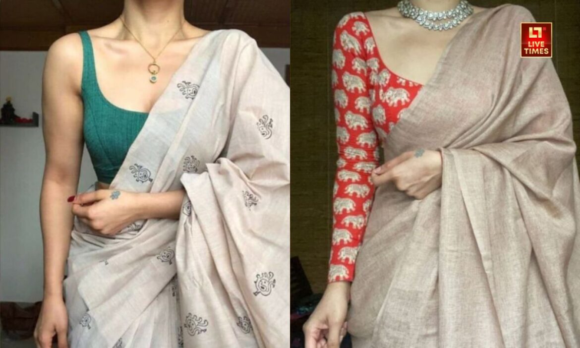 पार्टी हो या गेट-टुगेदर आपकी कॉटन साड़ियों में चार चांद लगाएंगे ये यू नेक ब्लाउज डिजाइन
