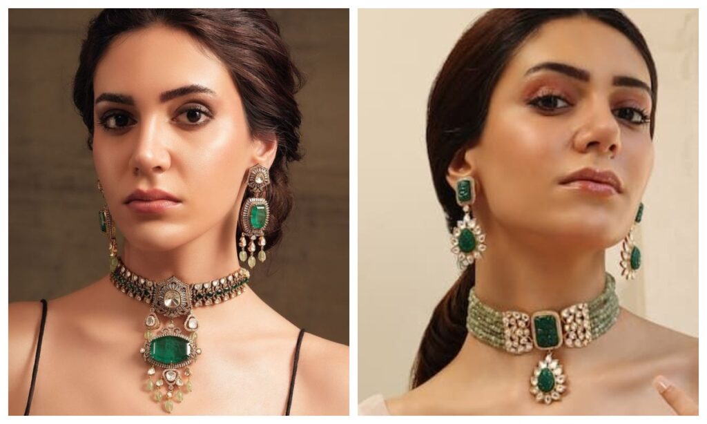Emerald earrings for Bollywood celebrities