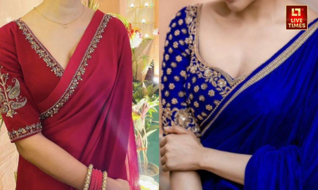 Half sleeve blouse designs