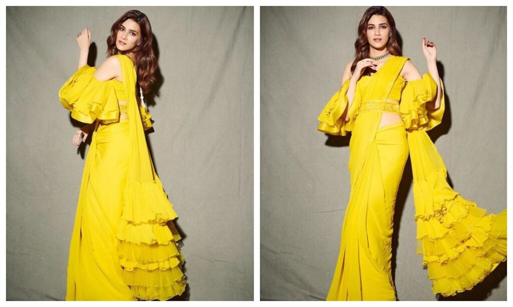 Kriti Sanon in yellow saree