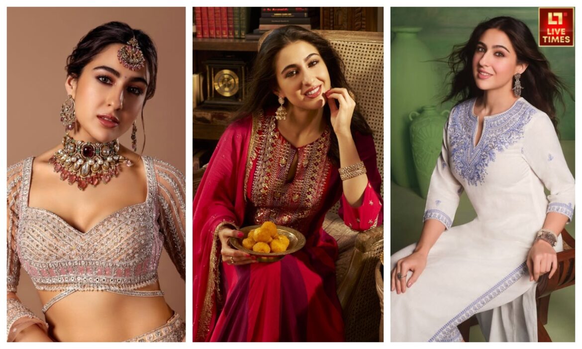 Sara Ali Khan के शाही लुक्स कर रहे हैं लोगों को इम्प्रेस, हर अंदाज में दिखा रॉयल स्वैग
