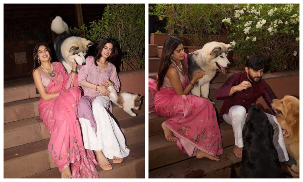 Bollywood Actress Janhvi Kapoor in a Khadi Saree