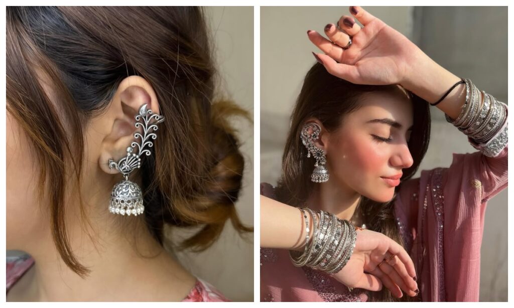 Ear cuff jhumka design