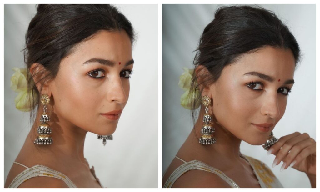 Alia Bhatt wear Layered Jhumkas