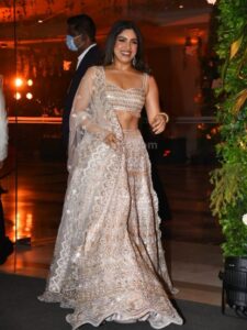 Royal Golden Lehenga with actress