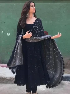 Black Suits Designs With Actress