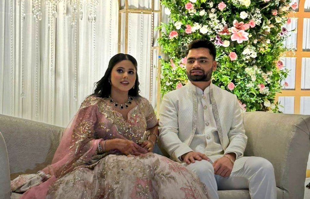 Rinku Singh and Priya Saroj engagement photos
