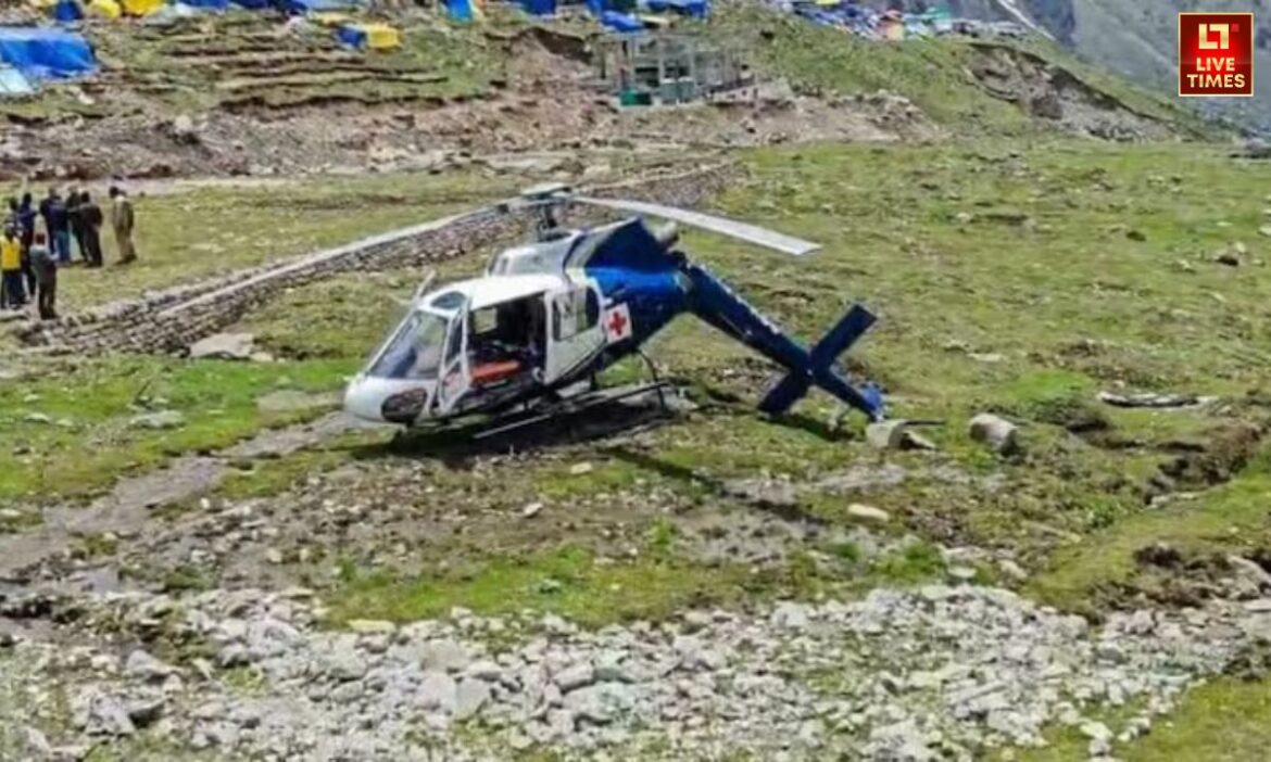गुप्तकाशी से उड़ान भरते ही केदारनाथ मार्ग में क्रैश हुआ आर्यन एविएशन का हेलिकॉप्टर, मौसम की खराबी बताई जा रही है मुख्य वजह.