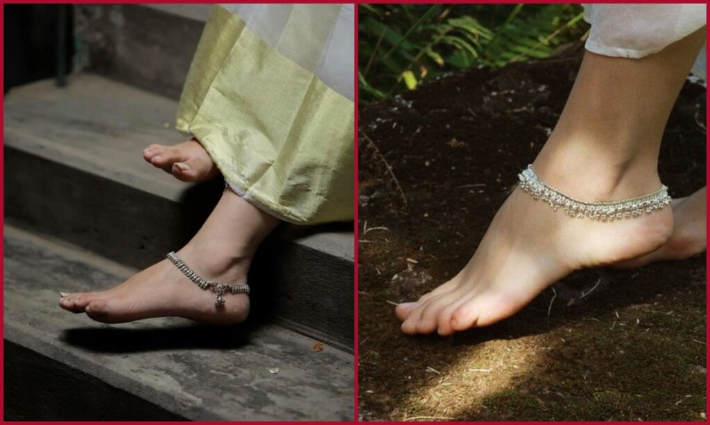 Carry anklets with bells with saree and suit