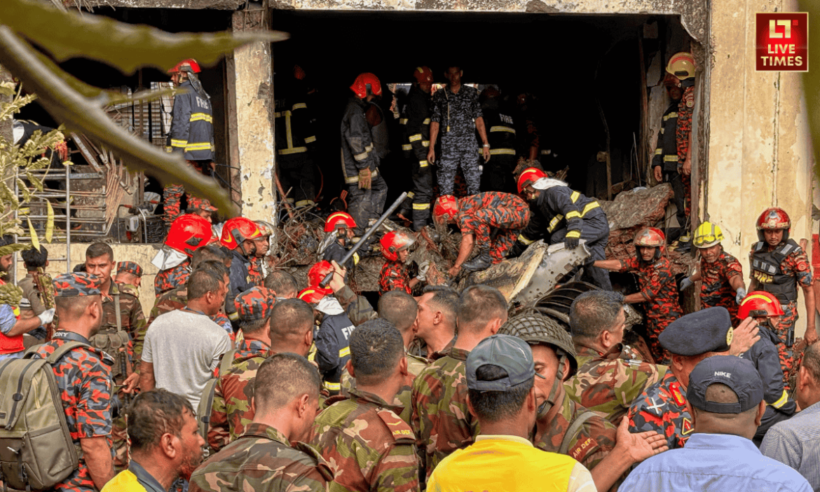 BAF aircraft crashed in Dhaka