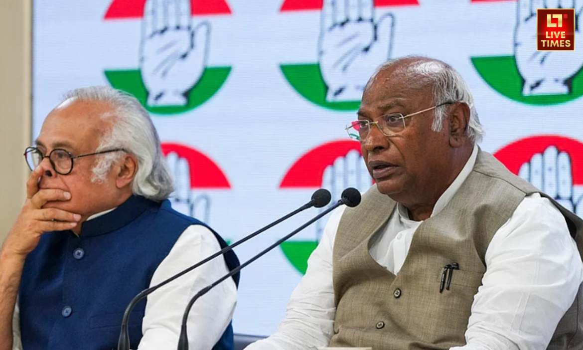Mallikarjun Kharge and Jairam Ramesh