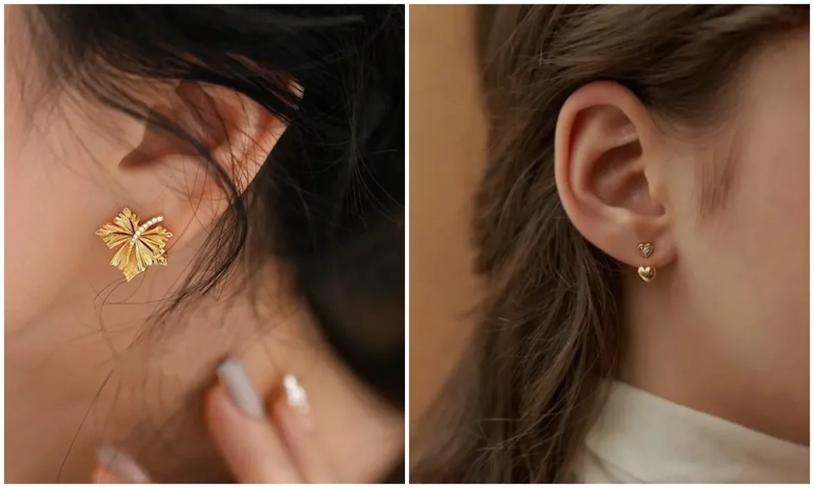 शाही अंदाज़ में सजें नई दुल्हन, 8 ग्राम गोल्ड में तैयार हुए ये स्टड्स इयररिंग्स देंगे आपको हीरोइन वाला चार्म