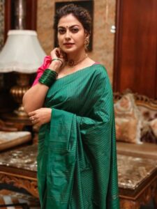 Green Saree Blouse Combination