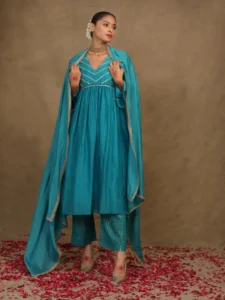 Latest Chanderi Silk Suit