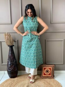 Trending Sleeveless Kurti Designs