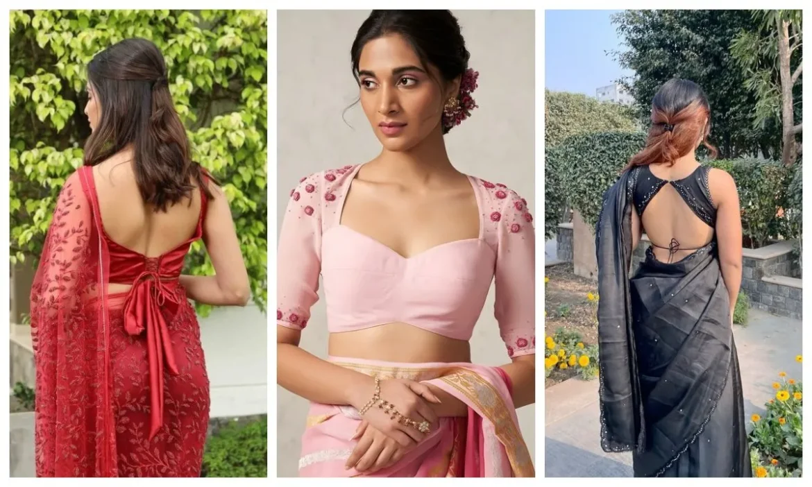 साड़ी खरीदने के बाद सिलवा लें ट्रेंडी ब्लाउज़, डिजाइनर फ्रंट और बैक नेकलाइन से मिलेगा परफेक्ट लुक