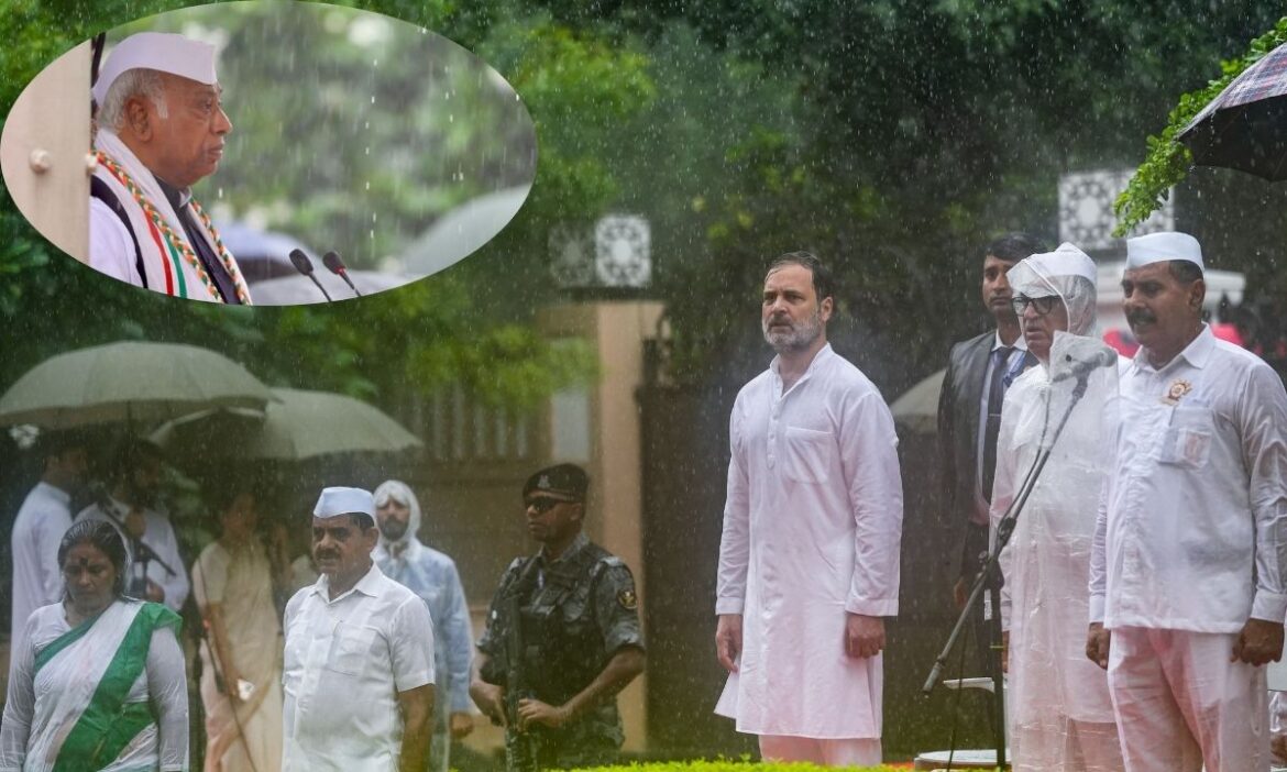 BJP slams Kharge Rahul skipping official I-Day event Red Fort