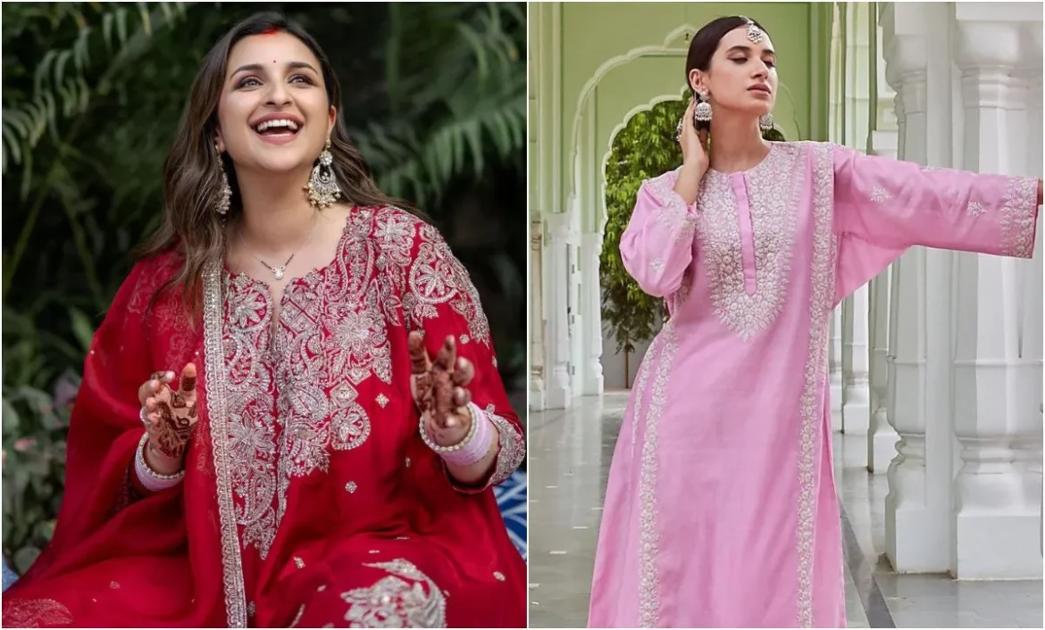 थ्रेड वर्क कुर्ता सेट से मिलेगा परफेक्ट देसी लुक, मॉर्डन अंदाज में लगेगा ट्रेडिशन का तड़का