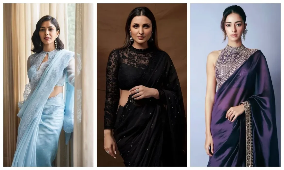 हाई नेक ब्लाउज़ के साथ अपने साड़ी फैशन को दें नया ट्विस्ट, शादी-ब्याह में मिलेगा ग्रेसफुल और ट्रेंडी लुक