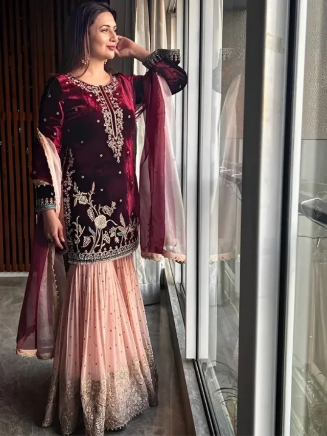 छोटे फंक्शन के लिए कैरी करें ये एलिगेंट Sharara Suit, इसके दुपट्टे में भी मिलेगा रॉयल लुक