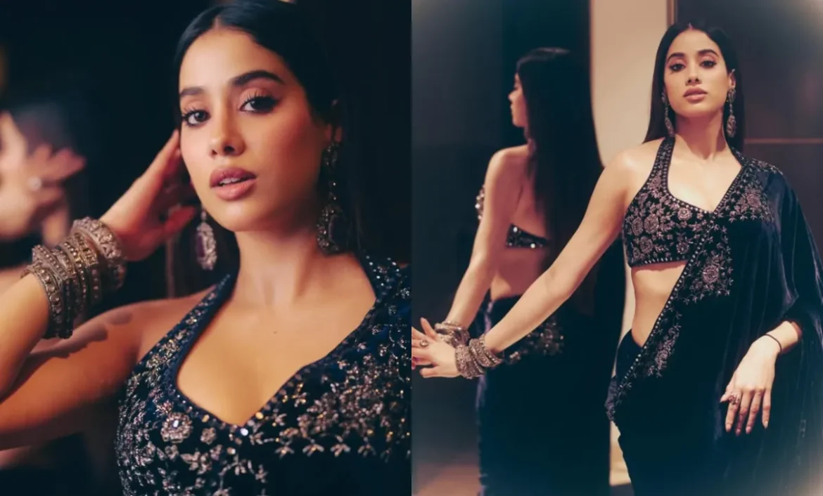 Janhvi Kapoors जैसी Velvet Sari पहनकर फंक्शन में लगेंगी हीरोइन, देखते ही सारे रिश्तेदार करेंगे जमकर तारीफ