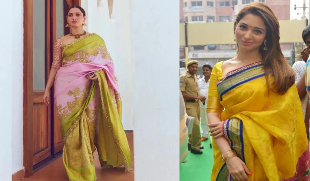Golden Saree for Pongal