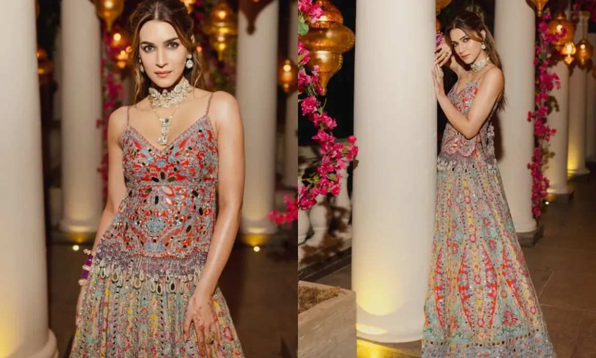 बहन की शादी के फंक्शन में शीशे सा चमका Kriti Sanon का लुक, आप भी ऐसा लहंगा पहनकर लूट लें महफिल