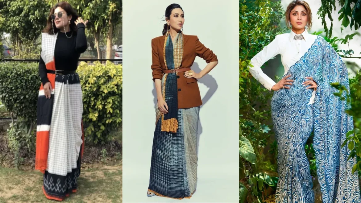 Winter Saree Styling