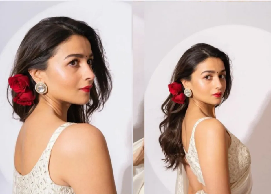 side parting rose hairstyle