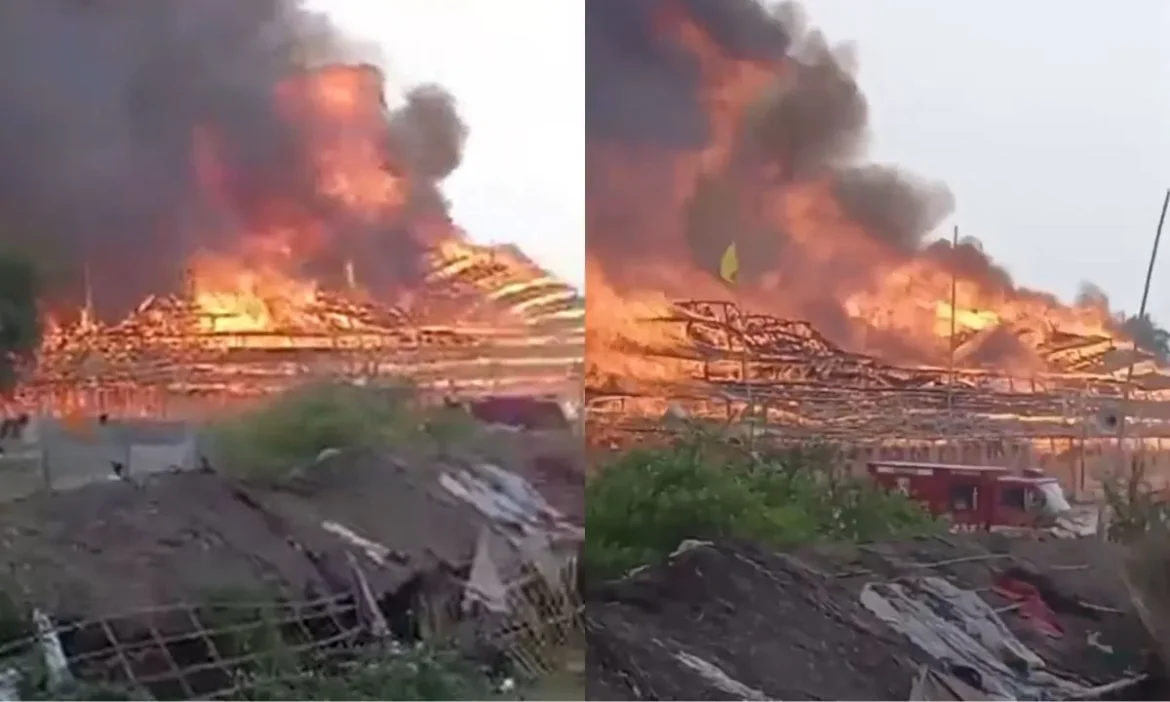 Fire Breaks Out Shri Lakshmi Narayan Mahayajna Underway Ayodhya