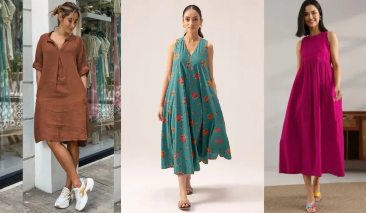 Cotton Saree Dresses