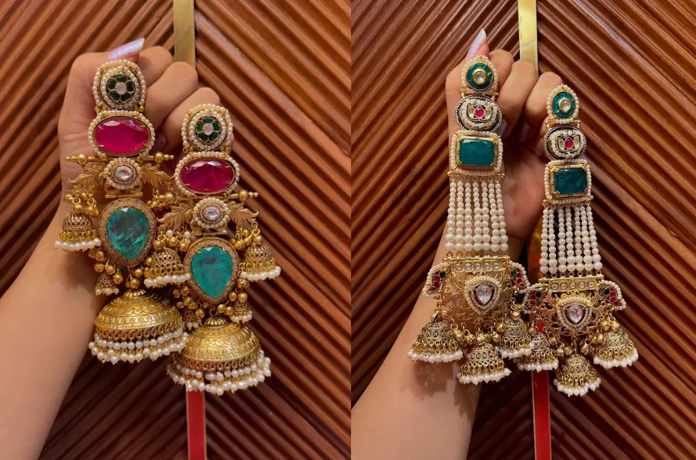 Golden Kashmiri Jhumke