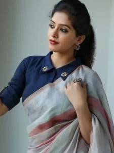 classy look wear collar blouse