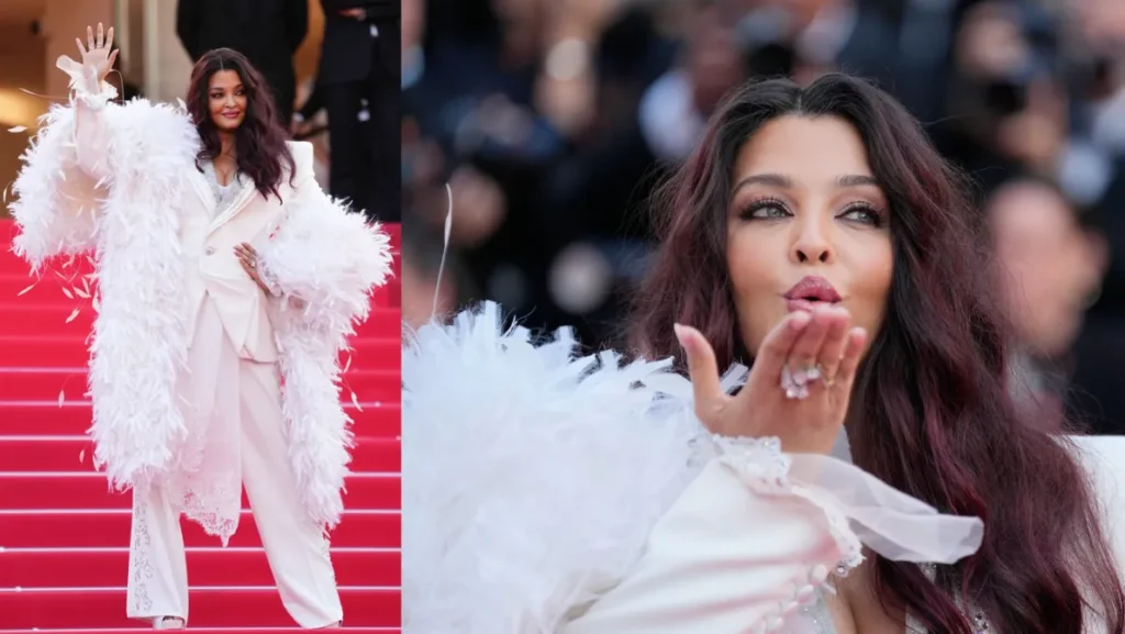 Aishwarya White Pantsuit Look