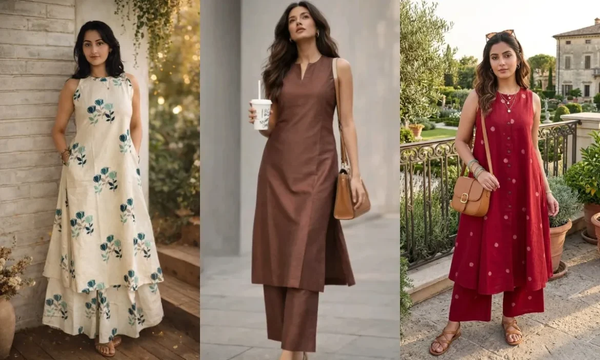 गर्मियों में चाहिए स्टाइल के साथ पूरा आराम? ट्राई करें ये सुपर कंफर्टेबल Sleeveless Kurta सेट्स